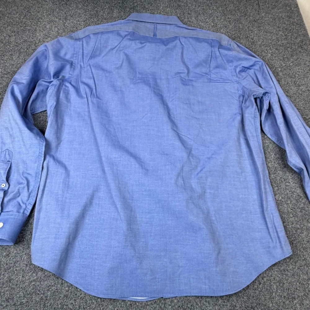 Banana Republic Soft Wash Mens Size XL Blue Button Down Long Sleeve Shirt Pocket